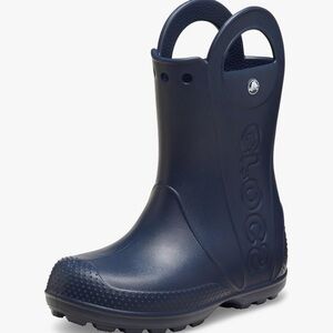 Navy Blue CROCS Rain Boots. Used. Size 3Y. Lightweight.